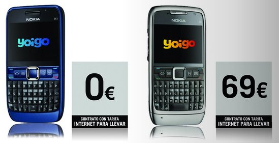 Nokia E63 y Nokia E71 Yoigo