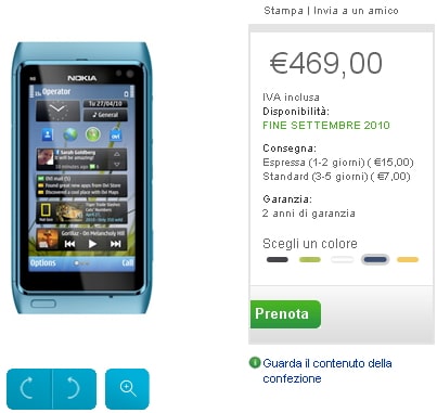 Nokia N8 reserva Italia