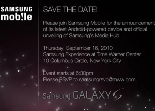 Samsung Galaxy S new September 16