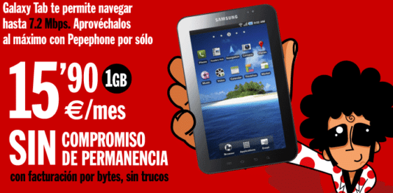 Tarifa Pepephone Samsung Galaxy Tab