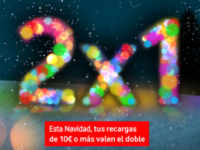 2x1 recargas Navidad Vodafone