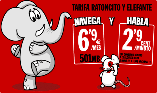 Tarifa Ratoncito y Elefante