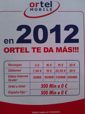 Promoción Ortel Marzo 2012