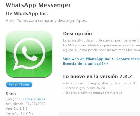 WhatsApp gratis para iPhone