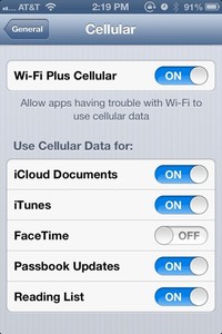 Wi-Fi Plus Cellular beta 4 iOS 6