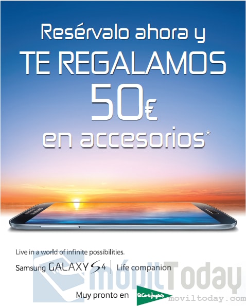 Cheque regalo Samsung Galaxy S4 en El Corte Inglés