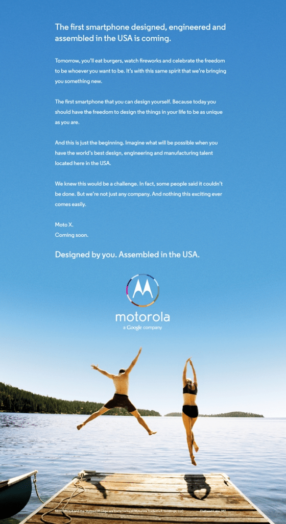 Motorola X Phone, anuncio