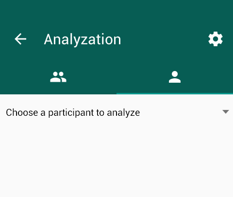 Choose a participant - Analyzer Whatsapp