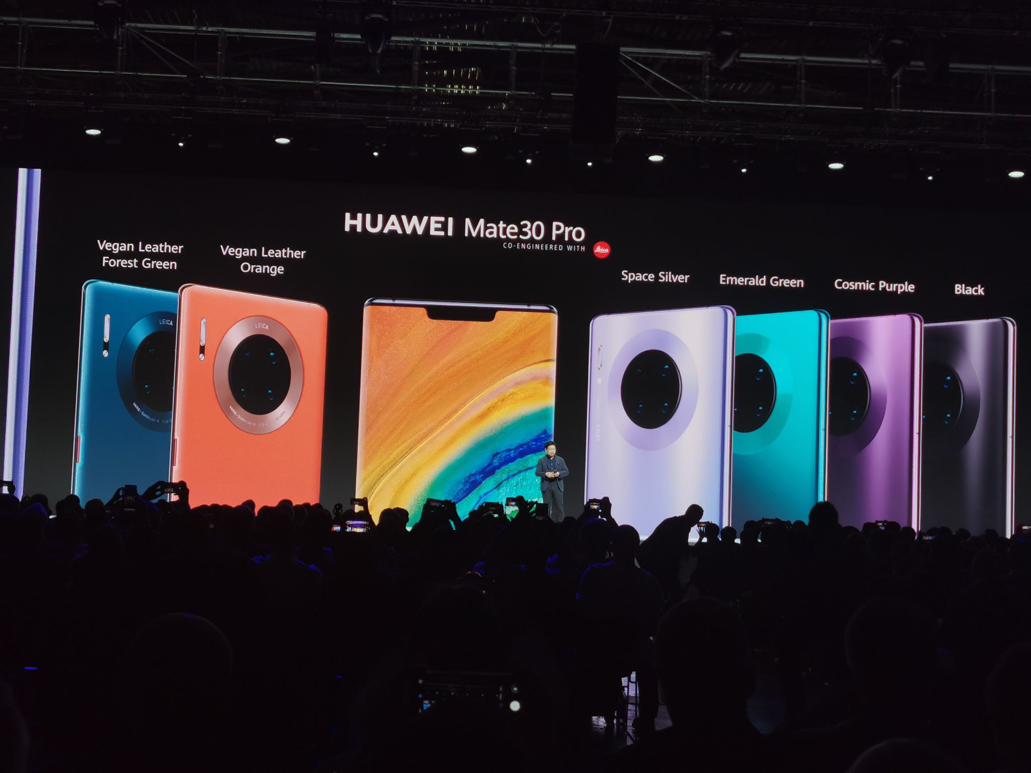 La gama de colores del Huawei Mate 30 Pro