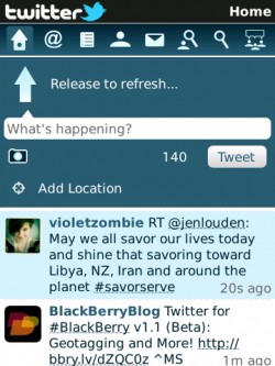 Twitter for BlackBerry 1.1