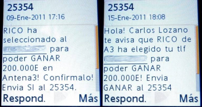 Números de SMS Premium cancelados: No más "ricos al instante"