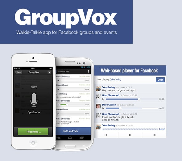 Aplicación GroupVox para iPhone y Android