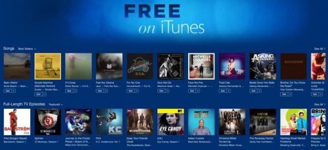 series y canciones gratis iTunes