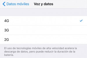 Redes iOS 9 Ahorro Batería