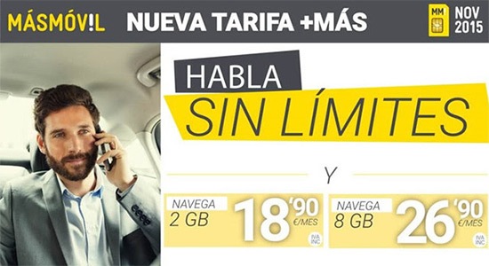 Tarifa +MÁS de MÁSMÓVIL