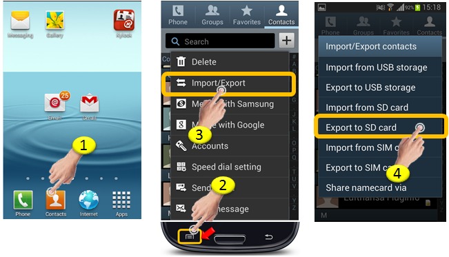 exporter for contacts app